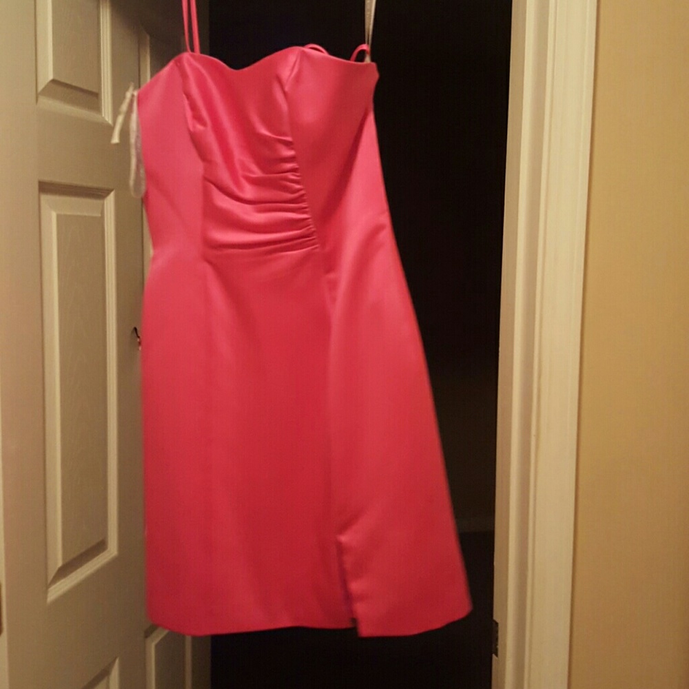 Pink dress with spaghetti straps