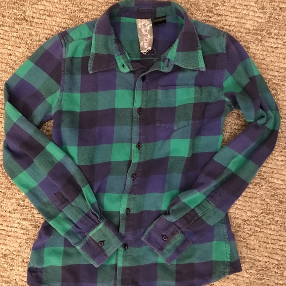 RUSTY BUTTON DOWN PLAID SHIRT SIZE S - Picture 2 of 2