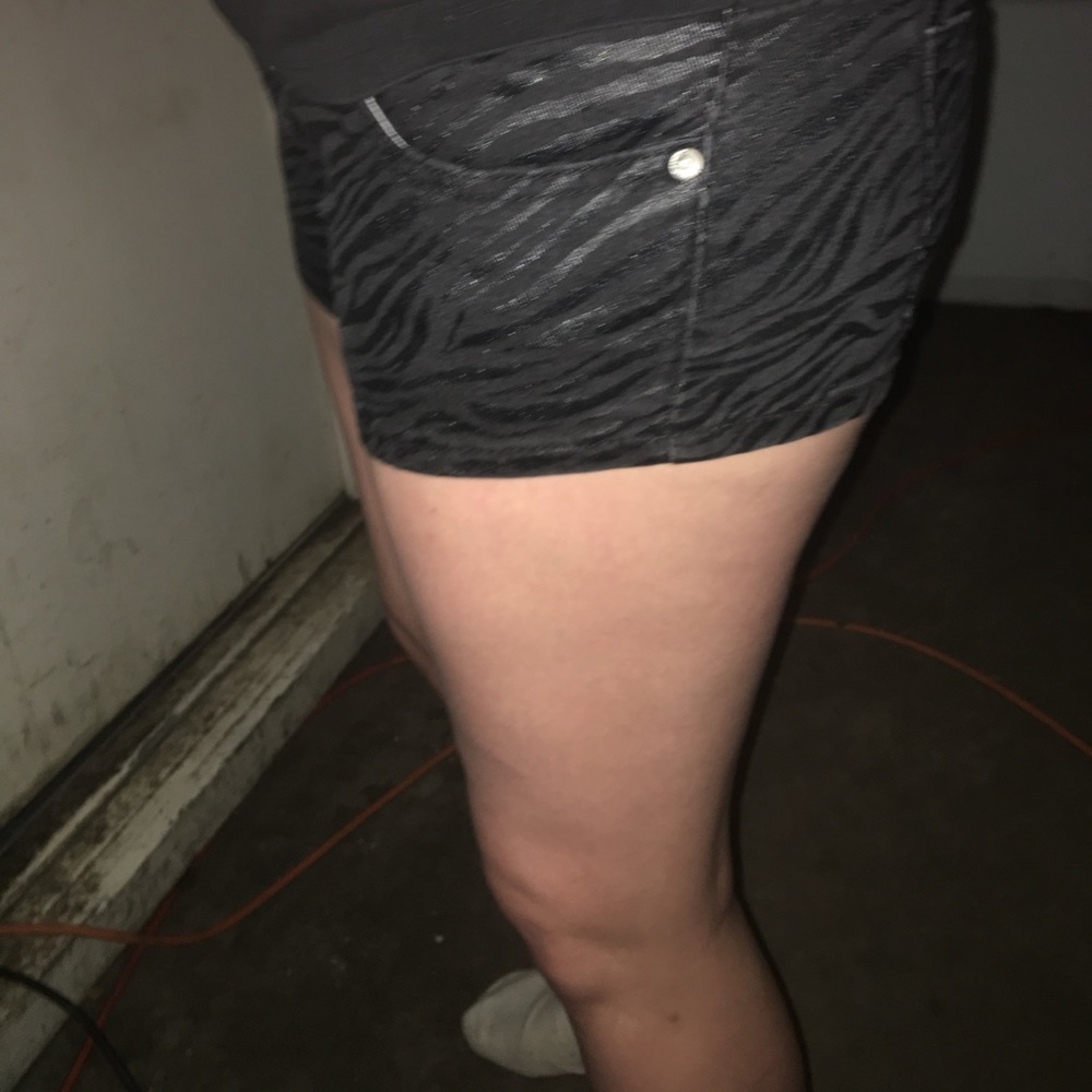 Black Zebra print shorts