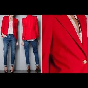 Zara Woman Red Blazer as Worn by Kate. Size Small.