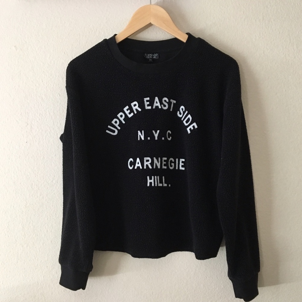 TOPSHOP sweatshirt with embroidered letters XS-S