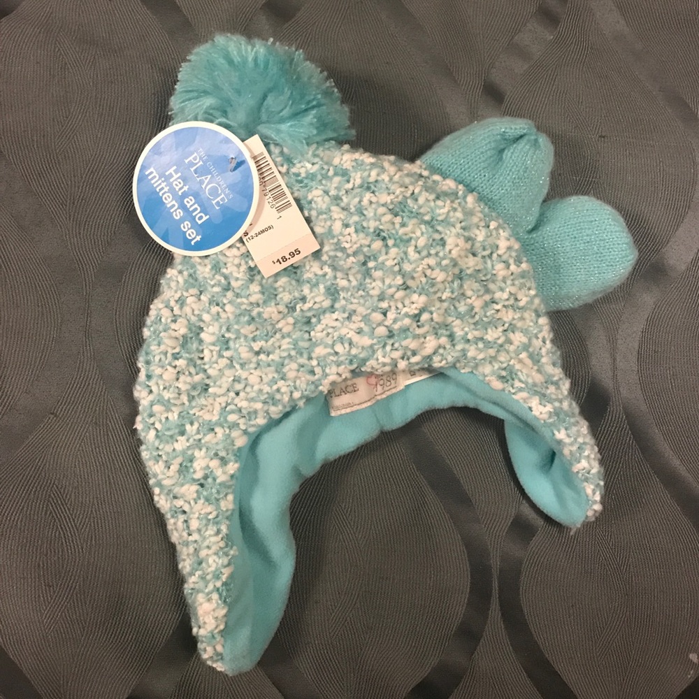 NWT Girls Hat & Mittens Set! New