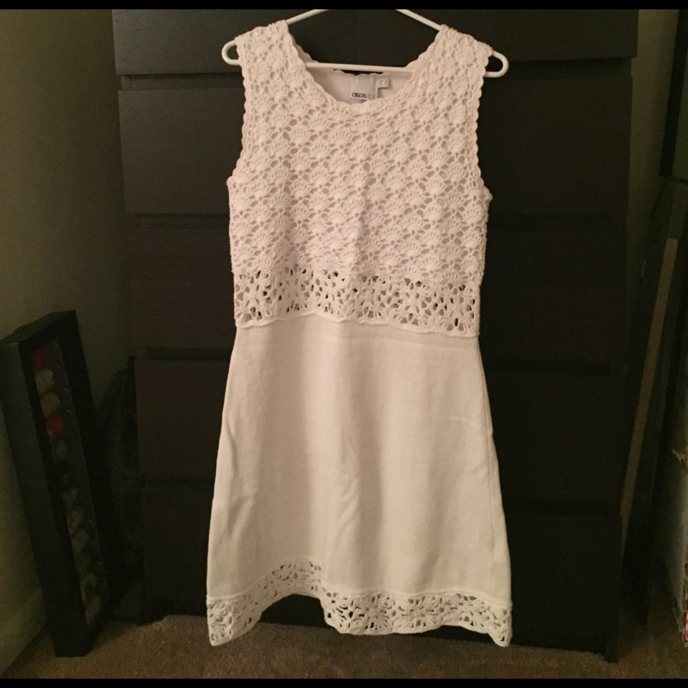 ASOS crochet white dress