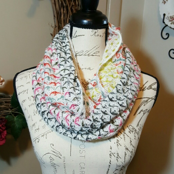 Accessories - 5/$25 White/Multi-Color Infinity Scarf