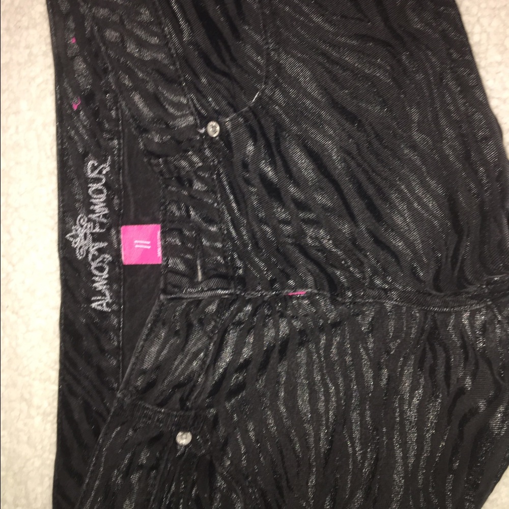 Black Zebra print shorts