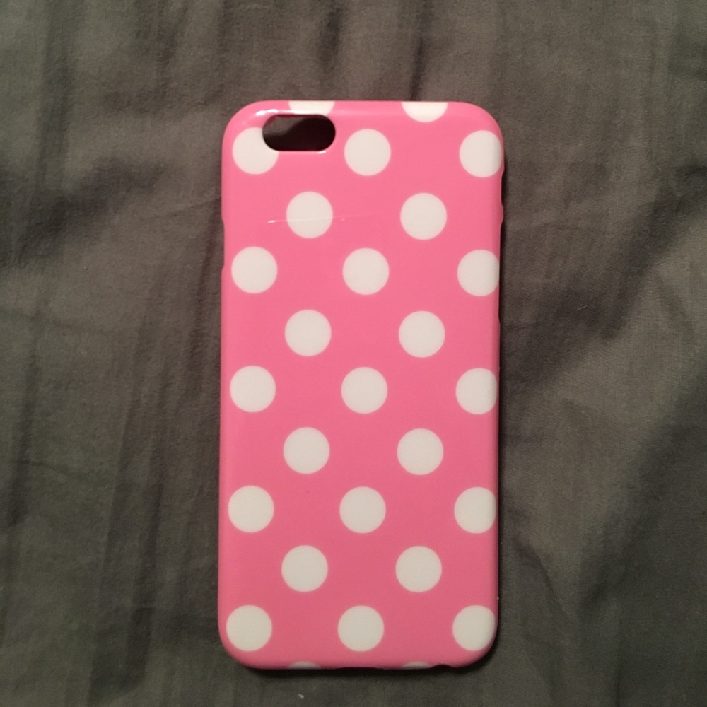 Pink polka dot iPhone 6 case 💖