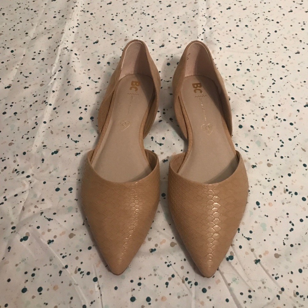 NWOT BC Vegan D'orsay Flats - Picture 1 of 2