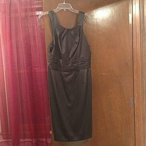 Black Melonie brand cocktail dress.