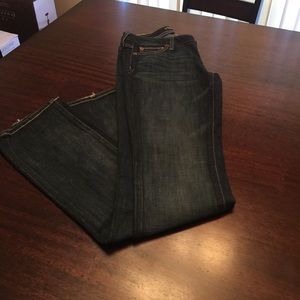 Dark wash denim jeans
