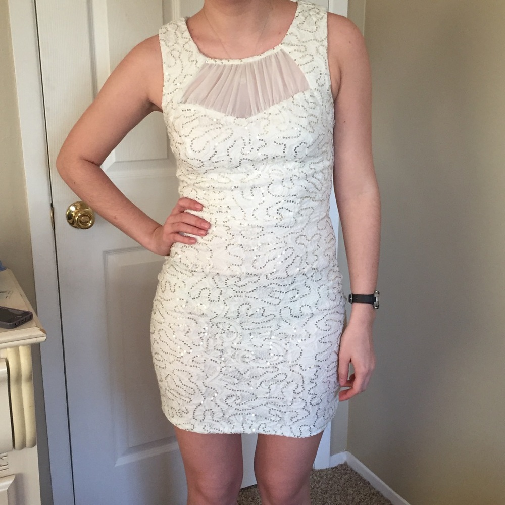 White semi formal dress