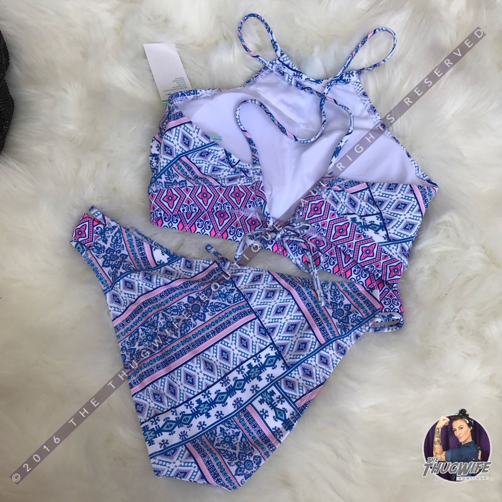High halter tribal bikini set - Picture 2 of 4