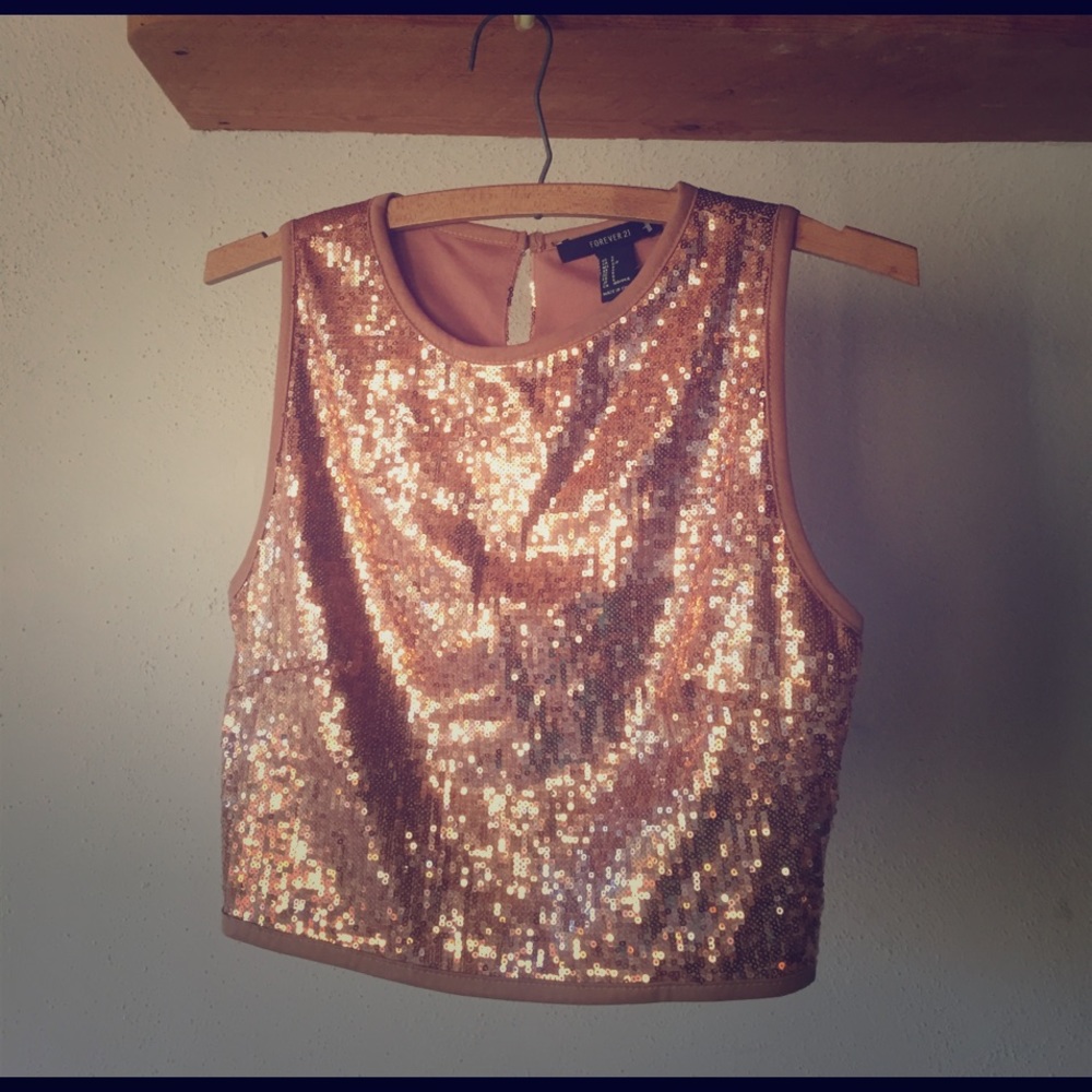 Sequin crop top