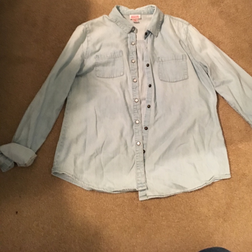 Mission supply co jean button up