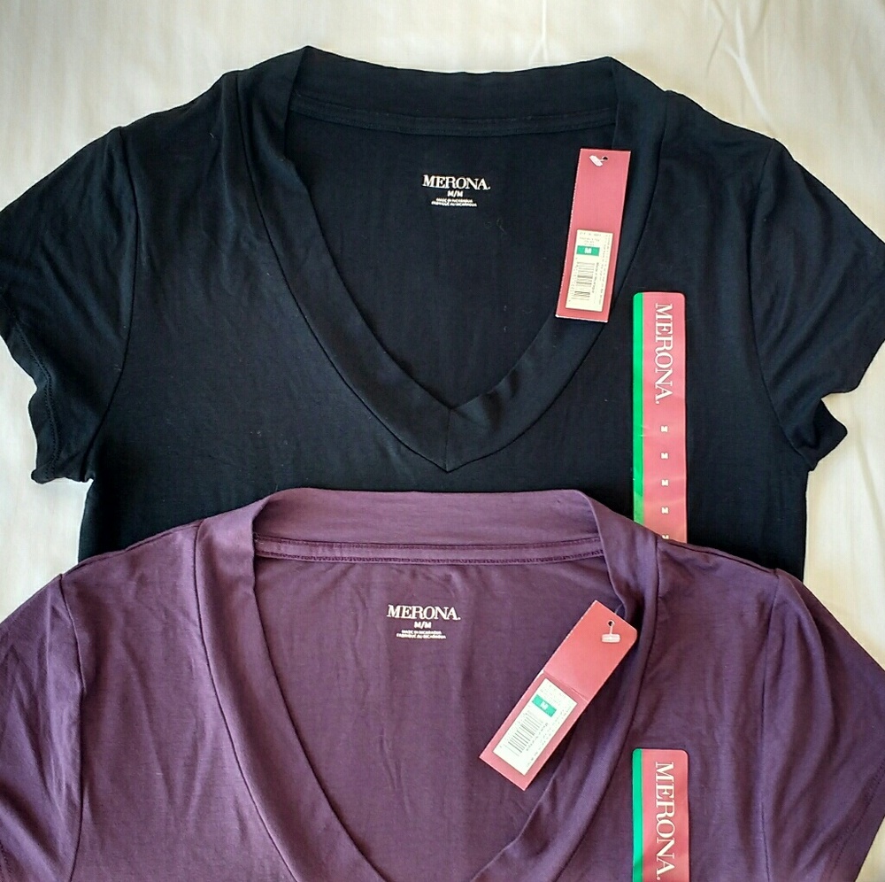 NWT Set of 2 Merona V Neck Tees