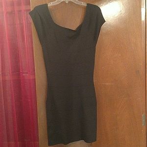 Black stretchy cocktail dress