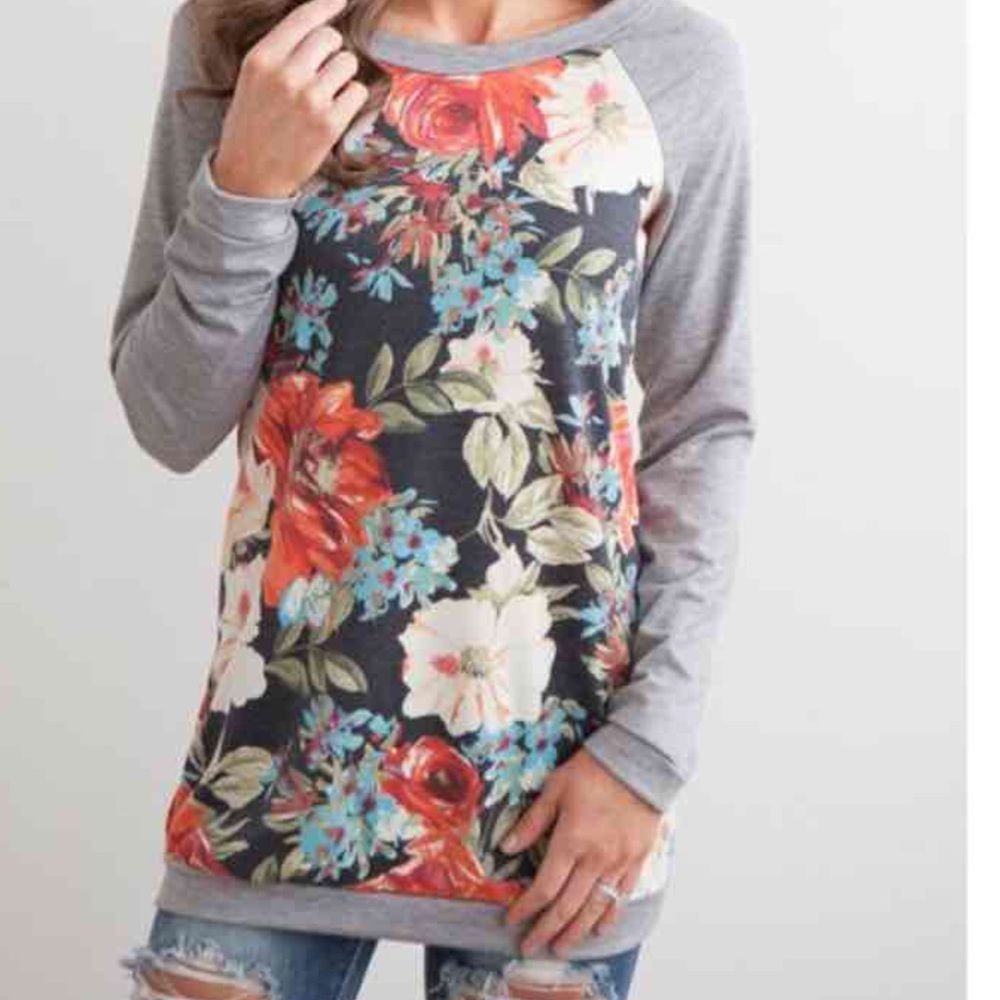 Floral sweater