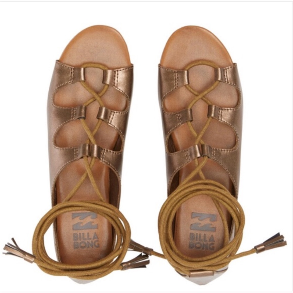 Boho Metallic Gladiator Sandals - Picture 3 of 3