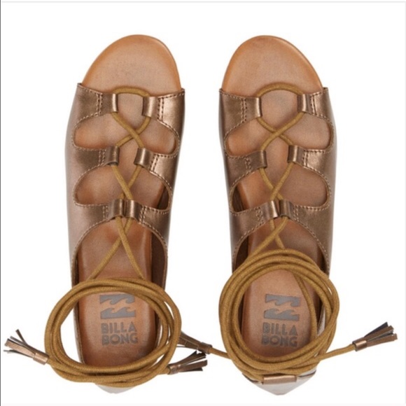 Boho Metallic Gladiator Sandals - Picture 3 of 3