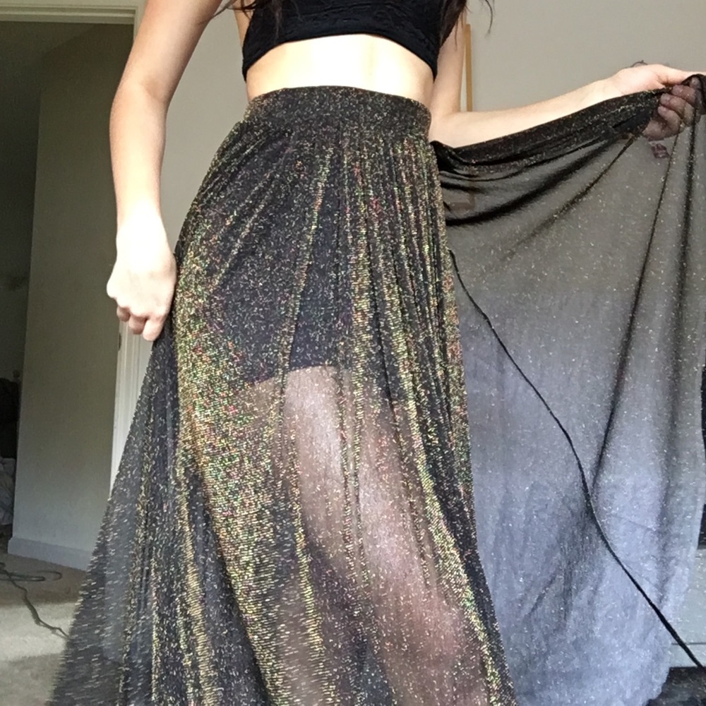 STUNNING Urban Outfitters Long Sparkly Skirt
