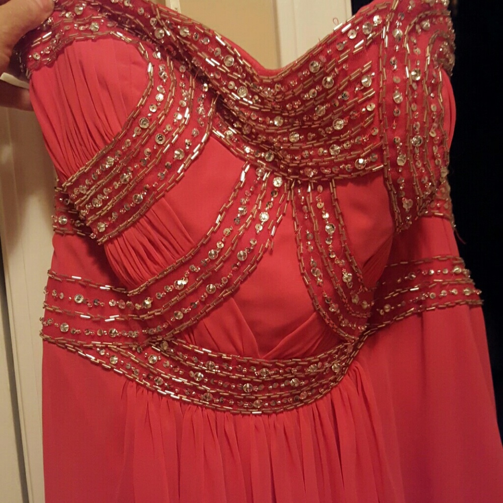Pink long dress