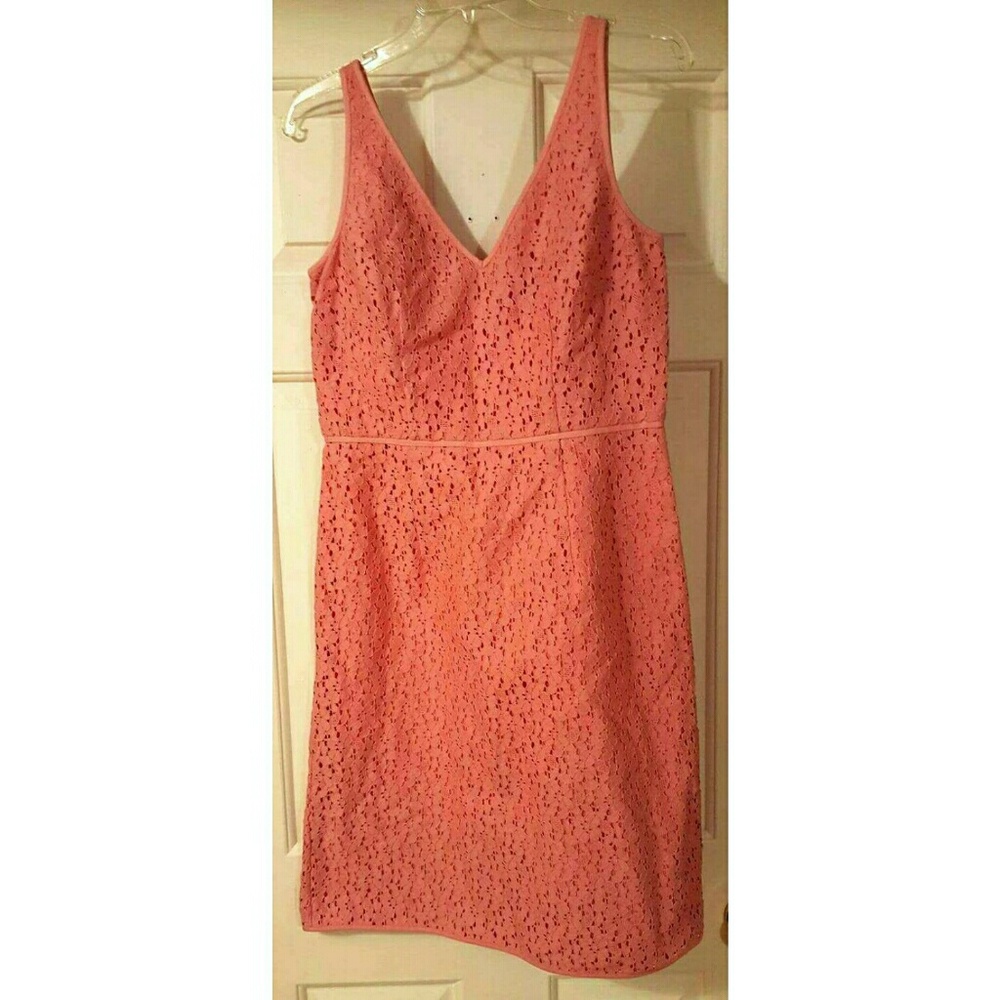 Ann Taylor pink eyelet dress, size 8