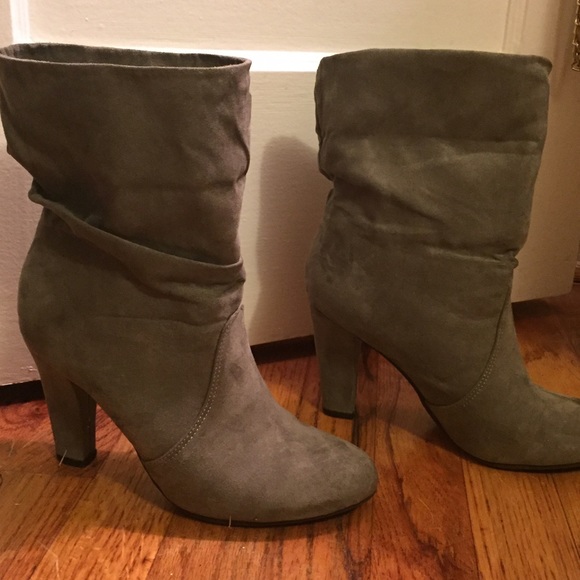 Gray Suede Booties - Picture 2 of 2