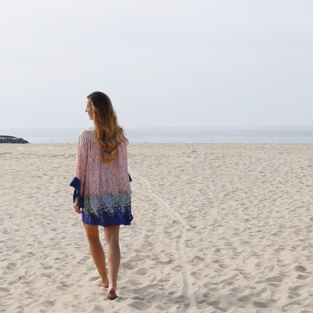 pink and blue floral dress - Picture 2 of 4