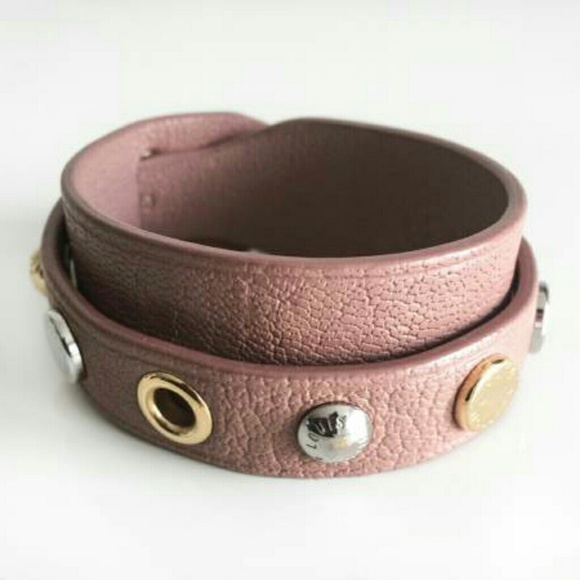 Louis Vuitton Rose Velours Wrap Spike It Bracelet - Picture 2 of 8