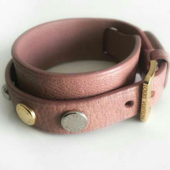 Louis Vuitton Rose Velours Wrap Spike It Bracelet - Picture 3 of 8