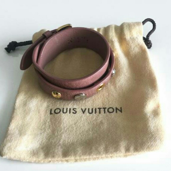 Louis Vuitton Rose Velours Wrap Spike It Bracelet - Picture 7 of 8
