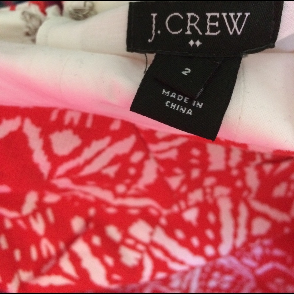 J..Crew Strapless Red & White Dress - Picture 4 of 4
