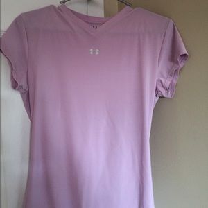 Light pink under amour workout shirt