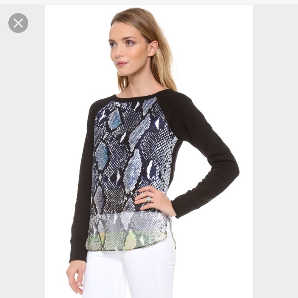 DVF Lisha Python Multi Print Sweatshirt Sz:P
