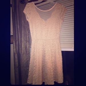 Peach short summer dress