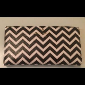 Chevron striped Kate Spade leather wallet