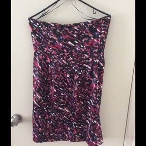 Strapless multicolor dress