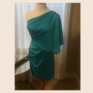 Cache dress 👗 turquoise with draped sleeve