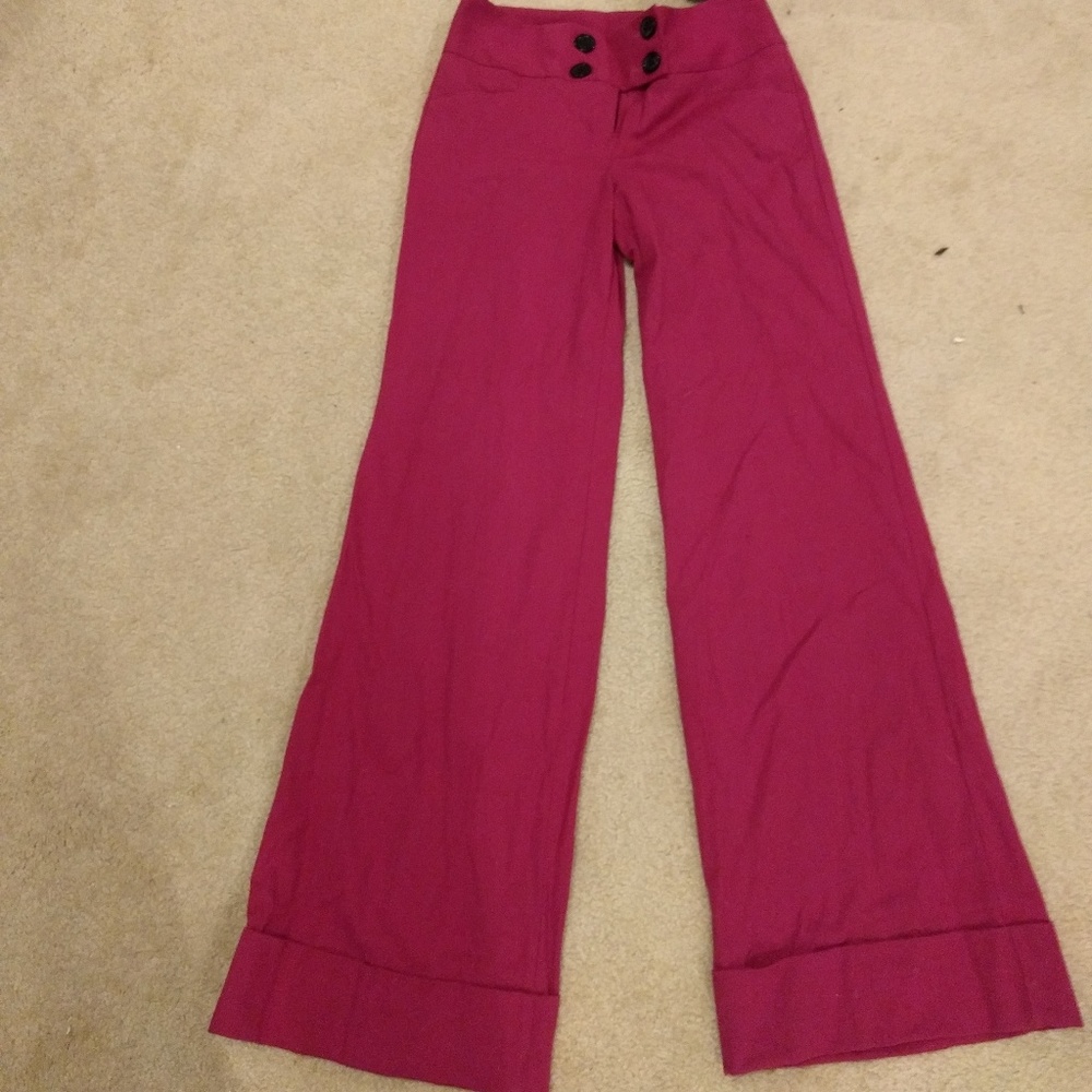 Express leopard lined sailor wide leg ruby
