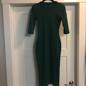 Green fitted dress