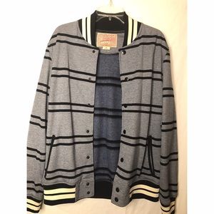 Striped baseball style jacket
