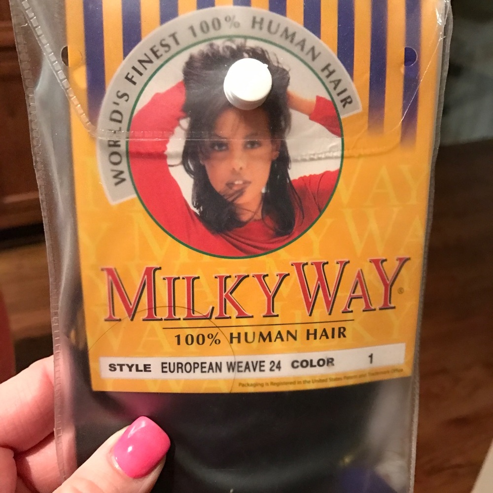 24" Glue-in Hair Extensions- Black Brand New