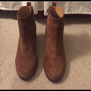 Suede J Crew booties