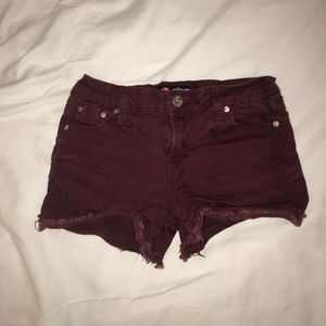 Burgundy shorts
