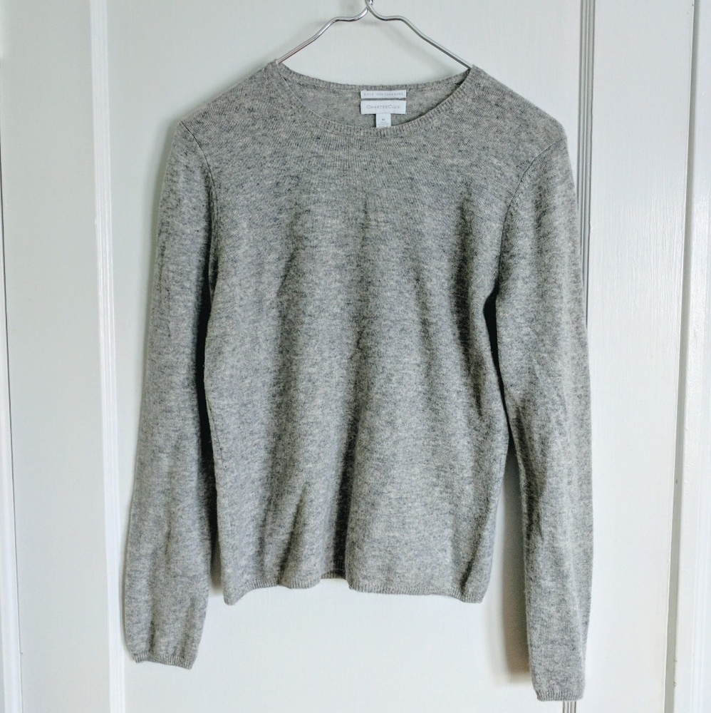 Gray Heather Cashmere Sweater