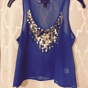 Material Girl Sheer Crop Tank