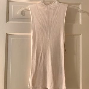 Ivory ribbed sleeveless top by Rachel Roy - small