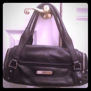 Cole Haan Black Leather Barrel purse
