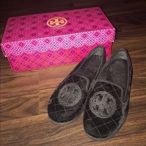 Tory Burch Velvet Loafers