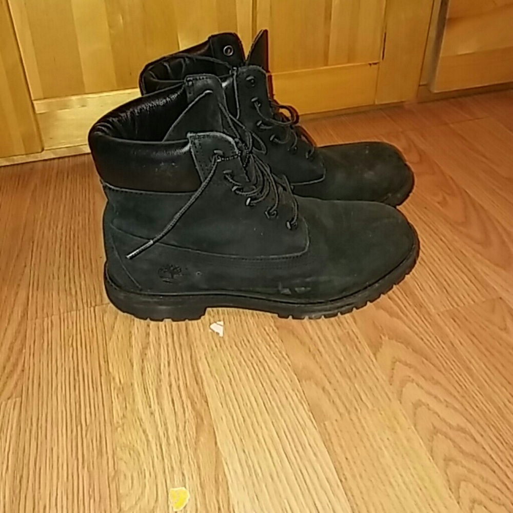Black Timbs Womens 8