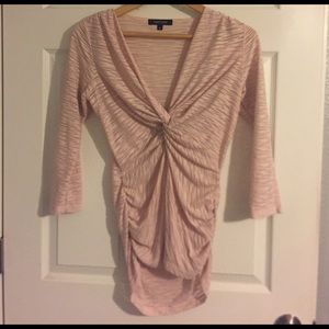 Pastel pink sheer top